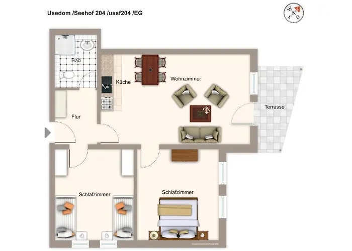 Seehof Seehof 204 Daire Heringsdorf